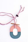 2 TONE NECKLACE - pink blue